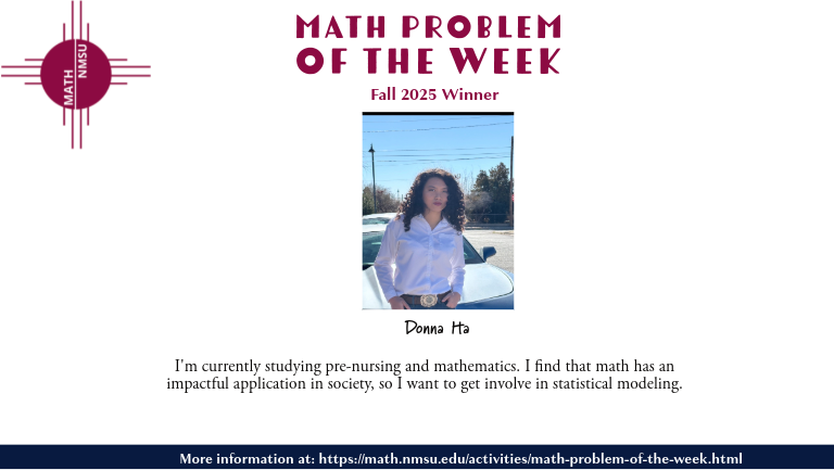 Math problem of the week competition